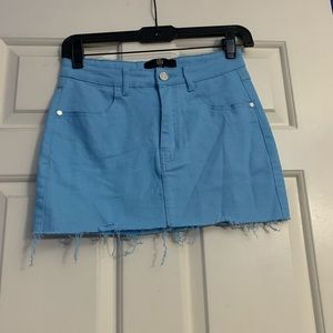 Distressed mini skirt